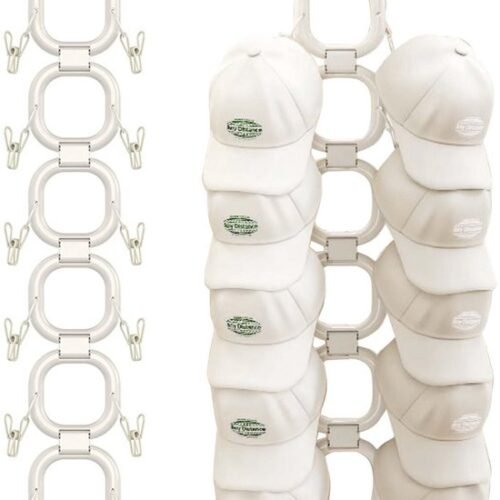 550x783-1.jpg Unyqoos® Ruimtebesparende hoeden- en accessoirehouder met 12 draaibare haken voor diverse items