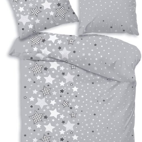 Unyqoos® Warme flanellen dekbedovertrekset met sterrenmotief voor kinderen en tieners