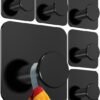 550x789-11.jpg Unyqoos® Set van 6 zwarte zelfklevende handdoekhaken voor badkamer en keuken