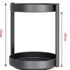 Unyqoos® Draaibare Dubbele Laag Organisator voor Keuken en Badkamer met Metaalcoating