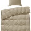 550x798.jpg Unyqoos® Zachte katoenen beddengoedset met ritssluiting en kussensloop in beige kleur