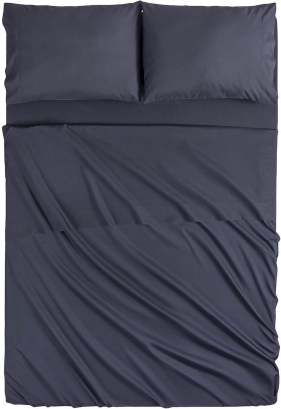 Unyqoos® Vierdelig Beddengoedset met Spannlaken en Kussenslopen van Microvezel