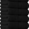 550x800-14.jpg Unyqoos ® Luxueuze Zwarte Handdoekenset van 6 Stuks - Ultieme Zacht en Absorptie Katoenen Handdoeken voor Badkamer