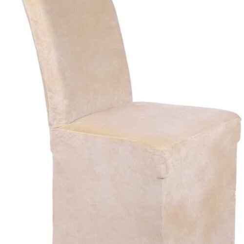 Unyqoos ® Hoogwaardige Zachte Stoelhoezen voor Eetkamerstoelen met Perfecte Pasvorm en Modern Design - Set van 2 in Beige