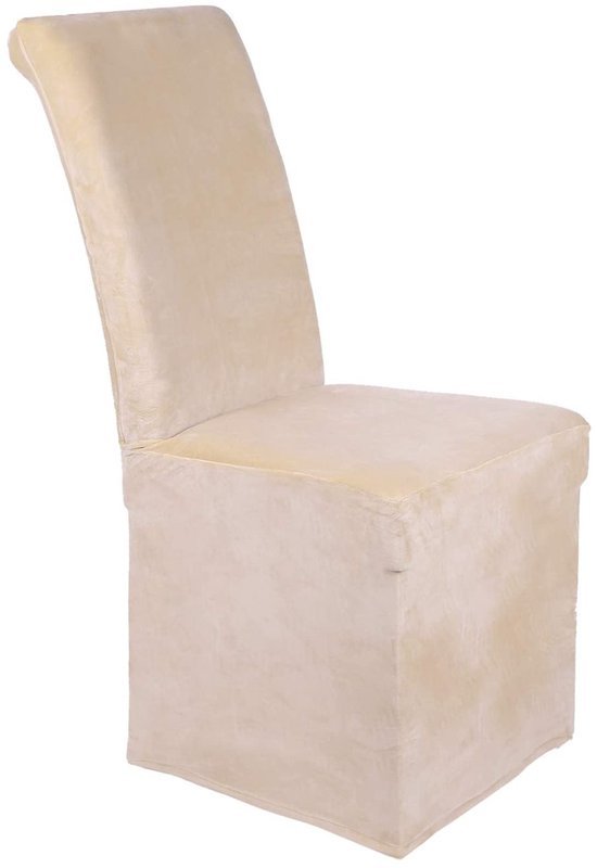 Unyqoos ® Hoogwaardige Zachte Stoelhoezen voor Eetkamerstoelen met Perfecte Pasvorm en Modern Design - Set van 2 in Beige