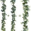550x802.jpg Unyqoos® Set van 4 decoratieve kunstslingers met rozen en eucalyptusbladeren
