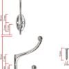 Unyqoos® Set van vijf elegante zilveren wandhaken voor diverse interieurstijlen
