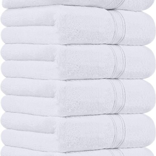 550x804-16.jpg Unyqoos® Set van Luxe Handdoeken van Hoogwaardig Katoen voor Optimale Absorptie en Zachtheid, 6 Stuks, Wit