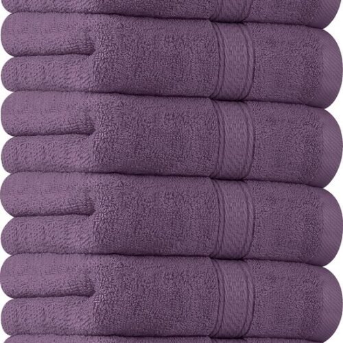 550x804-19.jpg Unyqoos ® Ultrazachte en Absorberende Handdoekenset van Hoogwaardige Katoenvezels voor Luxe Comfort - 6 Stuks