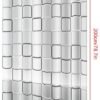 Unyqoos® Waterbestendig en Schimmelwerend Douchegordijn met Ruitpatroon 180 x 200 cm voor Badkamer