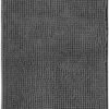 Unyqoos® Donkergrijze Chenille Badmat met Antislip voor Badkamer en Douche, Wasbaar, 50 x 80 cm
