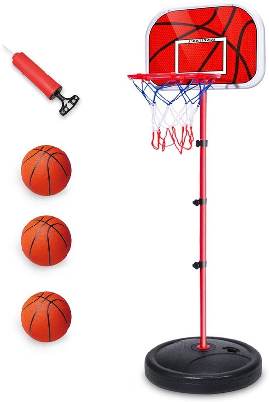 Unyqoos® Verstelbare basketbalkorf voor kinderen met accessoires voor binnen en buiten