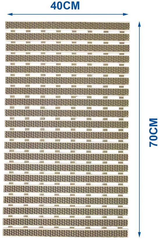 Unyqoos® Antislip badmat met afvoergaten en voetmassage voor veilige douche