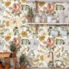Unyqoos® Waterdicht Zelfklevend Bloemenbehang voor Stijlvolle Interieurdecoratie, 44 cm x 3 m