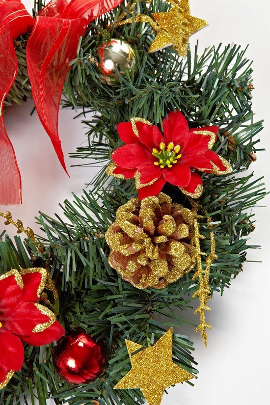 550x825-105.jpg Unyqoos® Sfeervolle Kerstkrans met Dennentakken en Gouden Accenten voor Huisdecoratie
