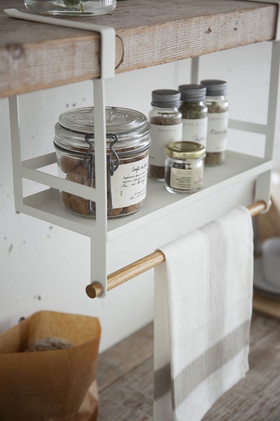 550x825-175.jpg Unyqoos® Ruimtebesparend kruidenrek van staal en hout voor de keuken