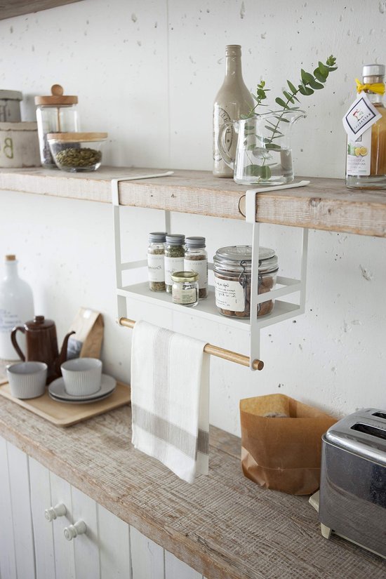 550x825-176.jpg Unyqoos® Ruimtebesparend kruidenrek van staal en hout voor de keuken