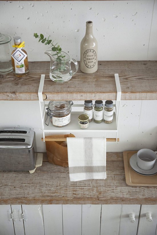 550x825-177.jpg Unyqoos® Ruimtebesparend kruidenrek van staal en hout voor de keuken