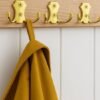 Unyqoos® Set van 5 gouden dubbele haken voor veelzijdig gebruik in huis