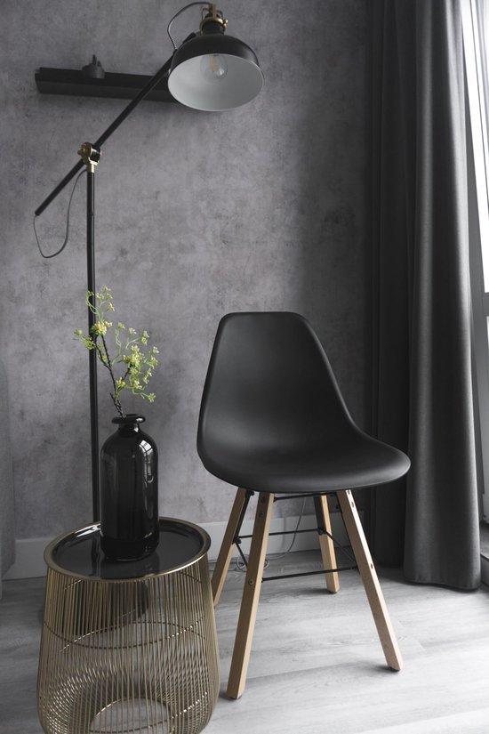 Unyqoos® Zelfklevende Vinyl Meubelfolie met Industriële Betonlook voor Interieurdecoratie, 40 x 300 cm, Donkergrijs