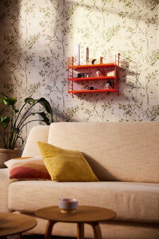 550x825-59.jpg Unyqoos® Stijlvol bloemenbehang in crèmekleur voor diverse woonruimtes, groente-beige