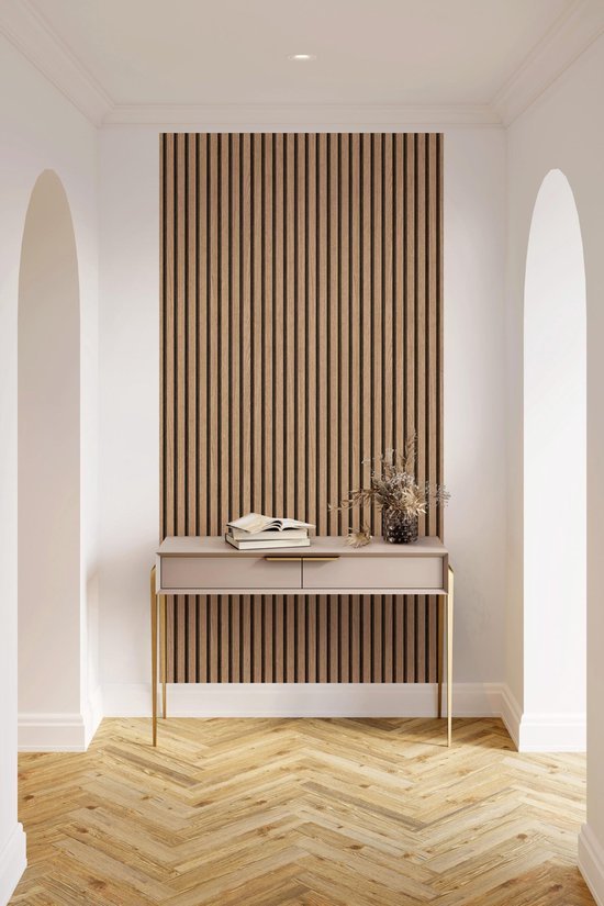 Unyqoos® Lichtbruin vliesbehang met houtlook en 3D-effect voor elke kamer