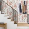 550x825-77.jpg Unyqoos® Roze en witte zelfklevende decoratieve folie met bloemenpatroon voor elke ruimte