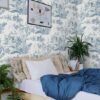 550x825-79.jpg Unyqoos® Zelfklevend blauw-wit behang met dierenmotief voor diverse interieurtoepassingen