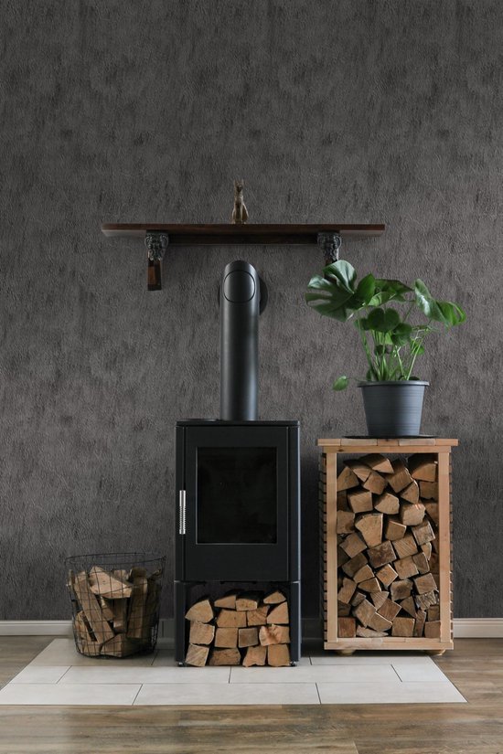 Unyqoos® Donkergrijs Zelfklevend Behang met Betonlook voor Meubels en Wanden, 40 x 300 cm