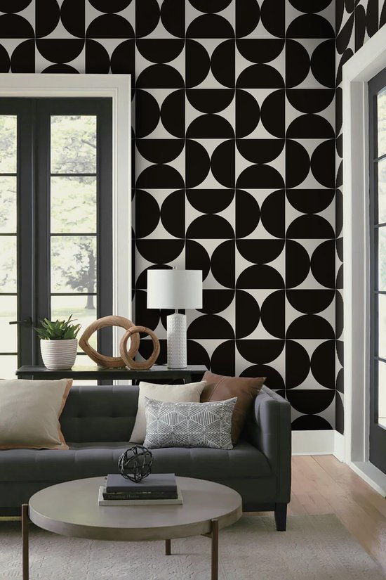 550x825-90.jpg Unyqoos® Donkerbruin en grijs zelfklevend behang met geometrisch patroon, waterdicht en verwijderbaar 44 cm x 10 m