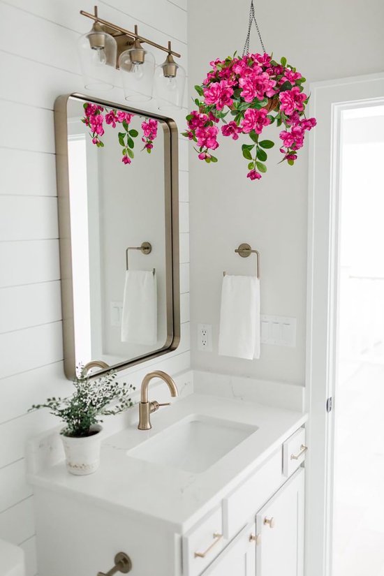 Unyqoos ® Realistisch Uitziende Hangende Kunstplanten Met Bloemrijke Details Voor Interieurdecoratie