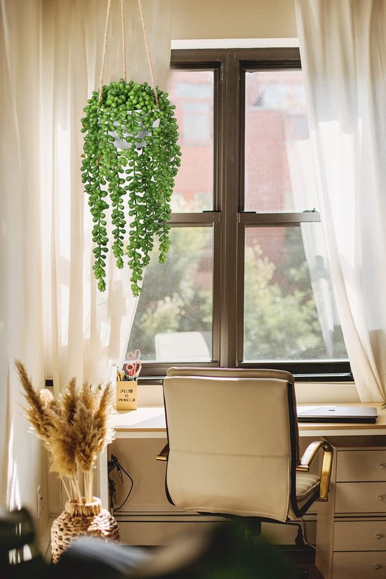 Unyqoos® Levensechte kunstvetplant als wanddecoratie voor binnen en buiten groente, 35 cm