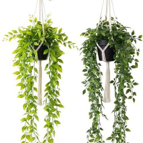 550x827-1.jpg Unyqoos® Set van twee levensechte kunstplanten voor veelzijdige binnen- en buitendecoratie