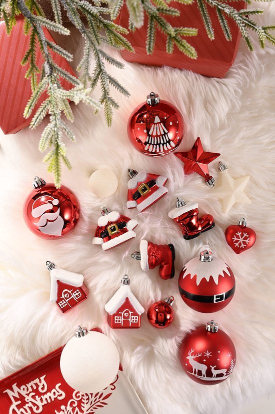 550x827-2.jpg Unyqoos® Set van 50 onbreekbare kerstballen in rood en wit voor traditionele kerstdecoratie