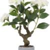 Unyqoos® Realistische decoratieve camellia plant in stenen pot voor huis en kantoor