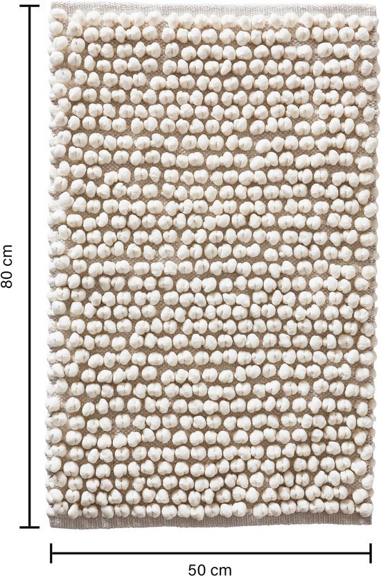Unyqoos® Moderne Luxe Badmat met Popcornstructuur voor Stijlvolle Badkamers - 50 x 80 cm