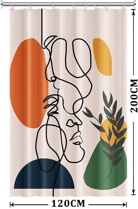 Unyqoos® Stijlvol Douchegordijn Met Abstracte Kunst Ontwerp Voor Moderne Badkamers