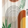 Unyqoos® Stijlvol Geometrisch Douchegordijn met Abstract Boho Design en Waterdichte Wasbare Polyester Stof