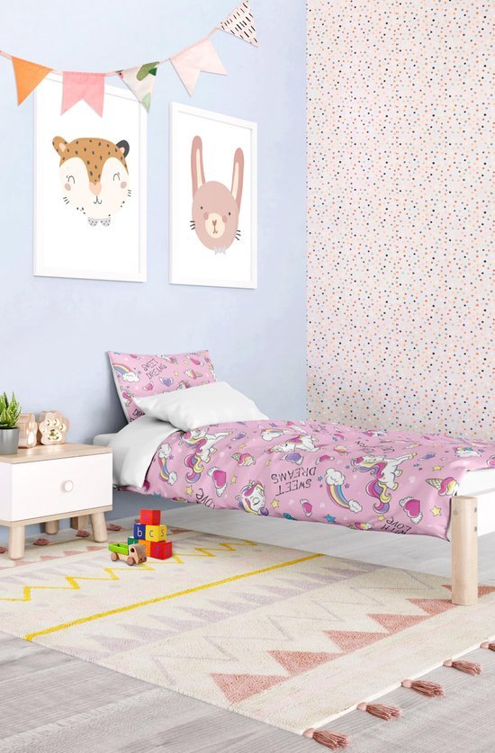 Unyqoos® Beddengoed voor Kinderen met Magisch Eenhoornontwerp en Zachte Microvezel, Perfect Cadeau voor Meisjes