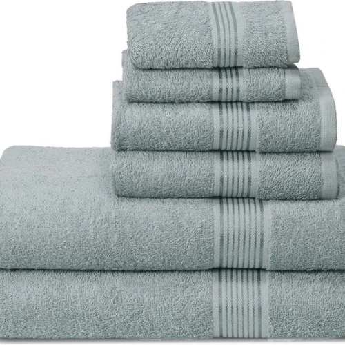 Ultra zachte set van 6 katoenen handdoekenset, bevat 2 extra grote badhanddoeken 70 x 140 cm, 2 handdoeken 40 x 60 cm en 2 washandjes 30 x 30 cm, jade
