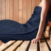 P-87213230002337-20260405180325.webp Unyqoos® Extra Grote Luxe Saunahanddoeken Set van 2 voor Optimaal Comfort en Absorptie in Marineblauw