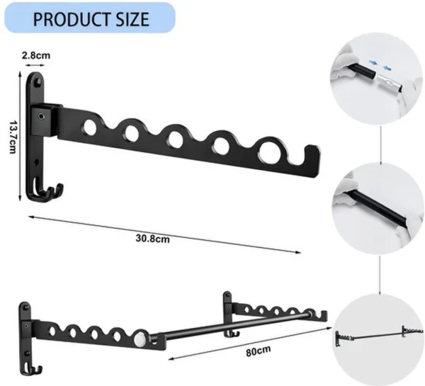 Unyqoos ® Ruimtebesparende Inklapbare Kledinghanger Set voor Binnen en Buiten Gebruik