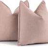 Unyqoos ® Stijlvolle Chenille Kussenhoezen Set van 2 in Zacht Roze voor Luxe Woondecoratie
