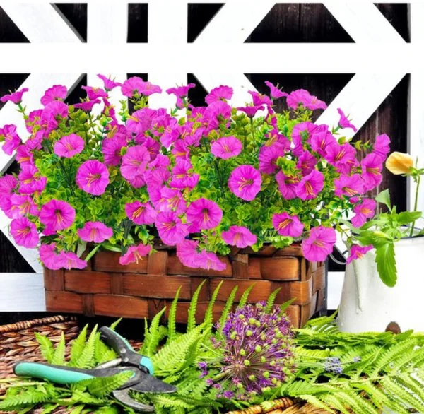 Unyqoos ® Weerbestendige Kunstbloemen Set van 6 voor Binnen en Buiten Decoratie, UV-bestendig en Onderhoudsvriendelijk