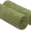 Unyqoos® Extra Grote Ultra-absorberende Sneldrogende Badhanddoeken Set in Kiwi Groen