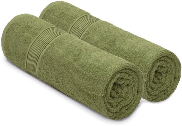 Unyqoos® Extra Grote Ultra-absorberende Sneldrogende Badhanddoeken Set in Kiwi Groen