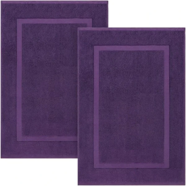 Unyqoos® Zachte en Luxueuze Set van 2 Grote Katoenen Badmatten voor Comfort in de Badkamer