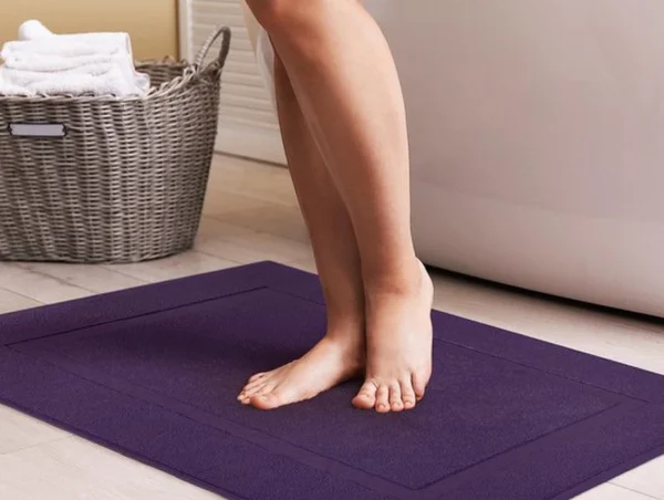 Unyqoos® Zachte en Luxueuze Set van 2 Grote Katoenen Badmatten voor Comfort in de Badkamer