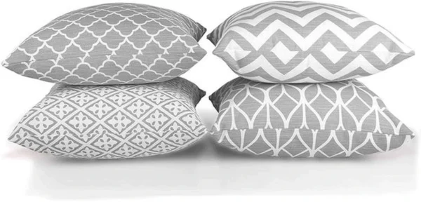 Unyqoos ® Luxueuze Set van Vier Decoratieve Kussenovertrekken voor Stijlvolle Woonkamerbank, 45 x 45 cm