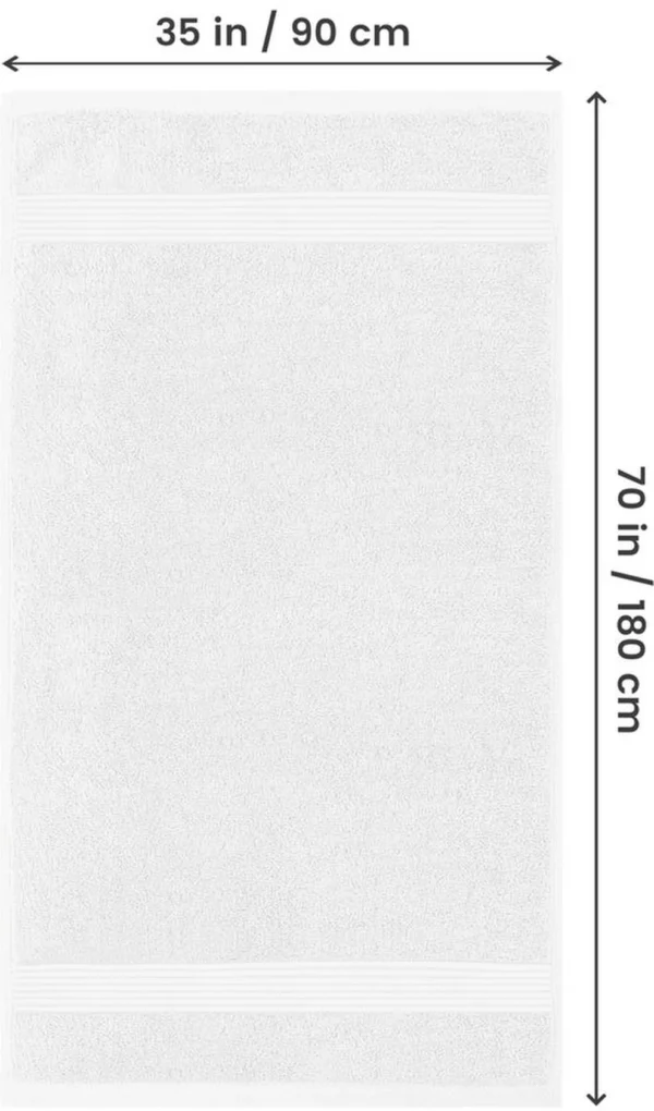 Unyqoos® Extra Grote Luxe Badhanddoeken Set van 2 met Ophanglussen, Super Zacht en Absorberend Katoen